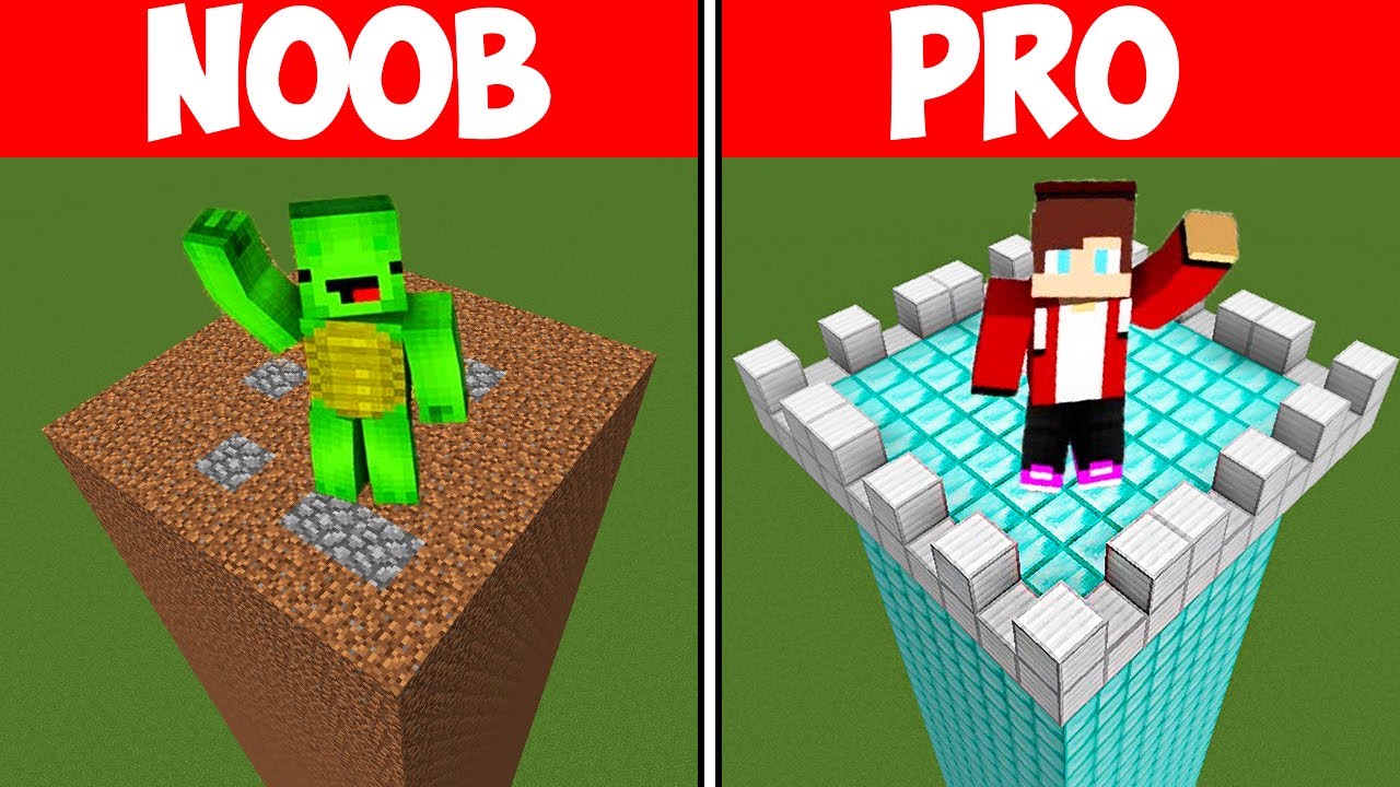 Minecraft NOOB vs PRO: SAFEST SECURITY TOWER (Maizen Parody JJ and ...