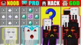 Minecraft NOOB vs PRO vs HACKER vs GOD Hell Ghast Evolution CRAFTING FAMILY CHALLENGE Animation