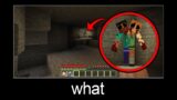 Minecraft wait what meme part 237 (scary two-headed Alex and Steve)