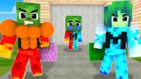 Monster School : Fire Baby Zombie x Squid Game Doll Lost Family – Minecraft Animation