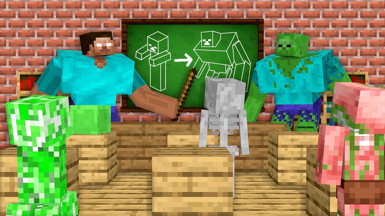 Monster School: Mutant Challenge Teacher Herobrine - Minecraft ...