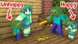 Monster School : Unhappy and Happy – Baby Zombie – Minecraft Animation