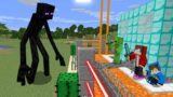 Mutant Ednerman vs Security House – Minecraft with maizen jj and mikey and Jeffrey)