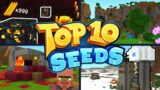 TOP 10 BEST NEW SEEDS For Minecraft 1.16 | DOUBLE BLAZE SPAWNER! (Minecraft Bedrock Edition Seeds)