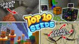 TOP 10 BEST NEW SEEDS | Spawn on a Stronghold! (Minecraft Bedrock Edition Seeds)