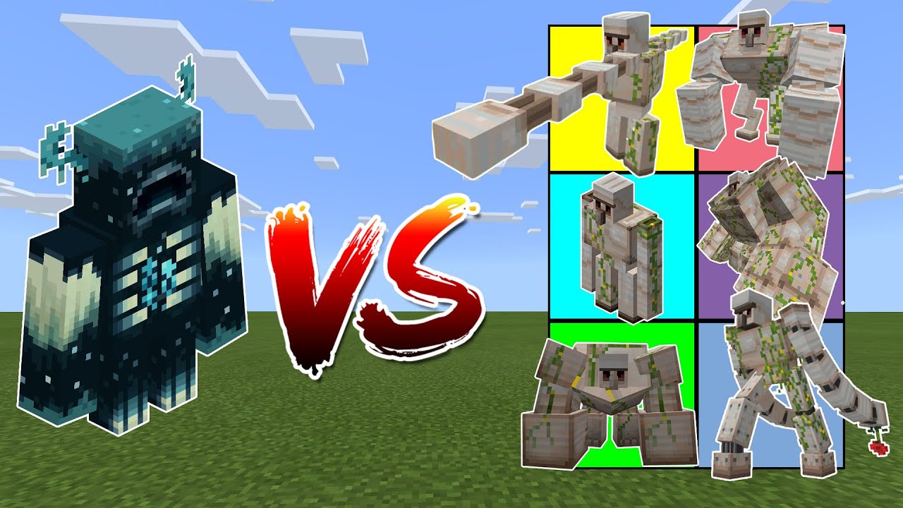 Warden vs ALL Iron Golems in Minecraft - Minecraft videos