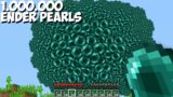 What if THROW 1.000.000 ENDER PEARLS AT ONCE in Minecraft ? LEGEND TELEPORT !