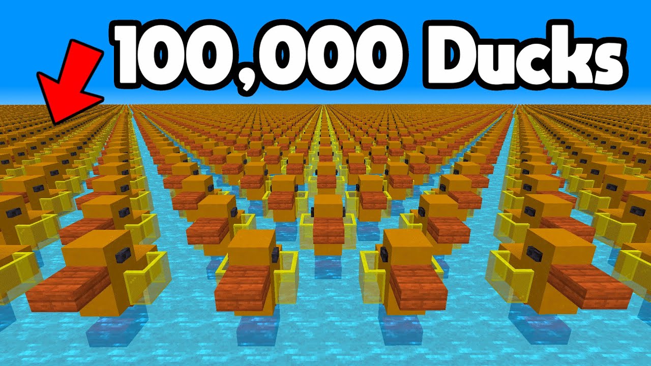 Why I Built 100,000 Minecraft Ducks... Minecraft videos