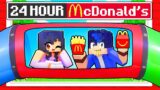 24 HOUR OVERNIGHT at McDONALDS In Minecraft!