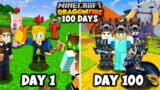 I Spent 100 Days in DRAGON FIRE Minecraft with FRIENDS! This is what happened…