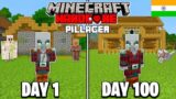 I Survived 100 Days as a Pillager in Minecraft Hardcore (HINDI)