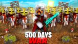 I Survived 500 Days at WAR in Medieval Minecraft…
