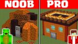 Minecraft NOOB vs PRO: SAFEST LAVA SECURITY BASE by Mikey Maizen and JJ