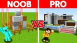 Minecraft NOOB vs PRO: SAFEST MODERN HOUSE BUILD CHALLENGE