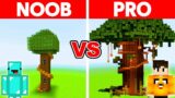 Minecraft NOOB vs PRO: SAFEST TREEHOUSE BUILD CHALLENGE