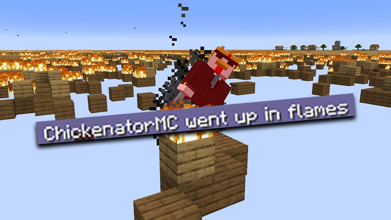 Minecraft, but the world is on FIRE Minecraft videos