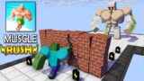 Monster School : BABY MONSTERS MUSCLE RUSH RUN CHALLENGE 2 – Minecraft Animation