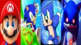 Super Mario Run vs Sonic Dash vs Sonic Minecraft vs SONIC EXE Call Prank