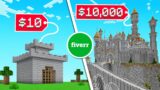 We Paid $1 and $10,000 To BUILD A CASTLE! (Minecraft)