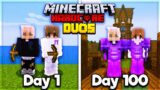 We Survived 100 Days In DUO Hardcore Minecraft… And Here's What Happened