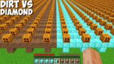 What if you SPAWN BILLION DIAMOND vs DIRT GOLEM AT THE SAME TIME in Minecraft ! BIGGEST GOLEM ARMY !