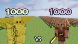 1000 Golden Golems Vs 1000 Piglins | Minecraft
