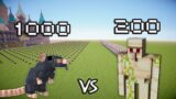 1000 Rats Vs 200 Iron Golems | Minecraft