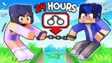 HANDCUFFED For 24 HOURS In Minecraft!