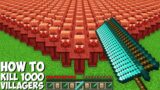 How to KILL 1000 VILLAGERS AT THE SAME TIME in Minecraft ? BEST WAY TO FIGHT !