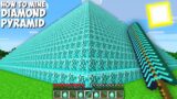 How to MINE BIGGEST DIAMOND PYRAMID AT THE SAME TIME in Minecraft ? BEST WAY GET DIAMONDS !