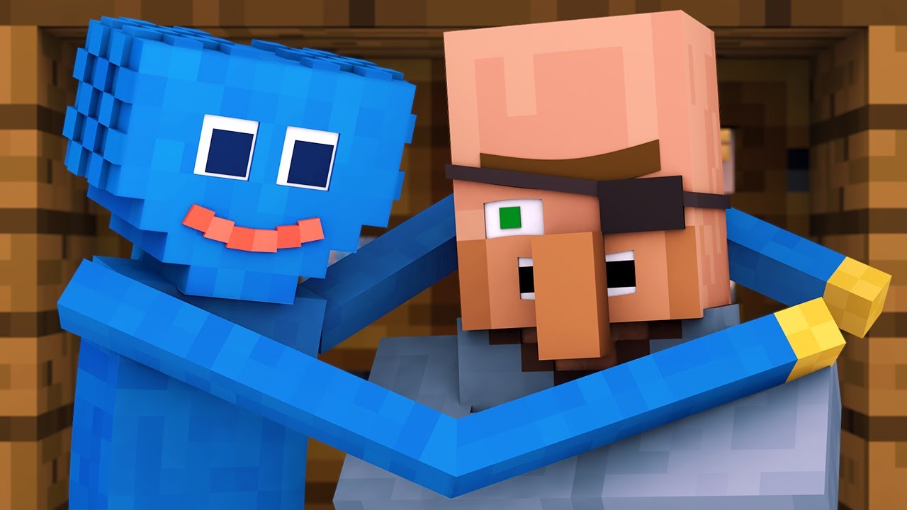 Huggy Wuggy vs Villager 1 Minecraft Animation Minecraft videos