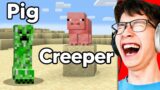 I Fooled My Friend by Swapping PIG and CREEPER in Minecraft