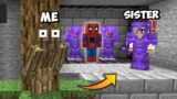 I Stole SPIDERMAN Suit From My Sister's ILLEGAL Bunker in Minecraft || Trolling Sister #4