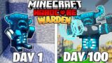 I Survived 100 Days as a WARDEN in HARDCORE Minecraft (hindi)