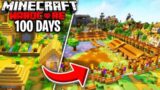 I Survived 100 Days in an INFINITE VILLAGE World in HARDCORE Minecraft!