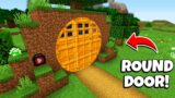 I found a LONGEST ROUND DOOR in DIRT in Minecraft ! What's INSIDE the SECRET DOOR ?