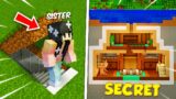 Minecraft Hidden Base Challenge With Noob Little Sister | Trolling Sister