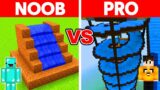 Minecraft NOOB Vs PRO Waterslide Build Challenge