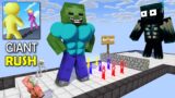 Monster School : BABY MONSTERS GIANT RUSH RUN CHALLENGE 2 – Minecraft Animation