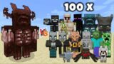 Bulky warden vs Every Minecraft Mob in Minecraft x100 – Bulky Warden vs all Mobs 1v100