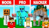 GOLEM NOOB vs PRO vs HACKER w Minecraft!
