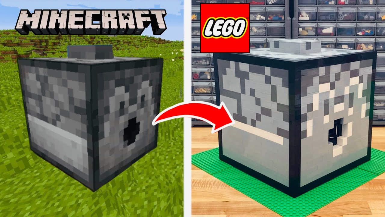I Built a Working LEGO Minecraft Dispenser... Minecraft videos