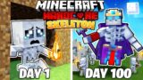 I Survived 100 DAYS as a SKELETON in HARDCORE Minecraft!