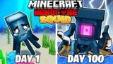 I Survived 100 DAYS as a SQUID in HARDCORE Minecraft!