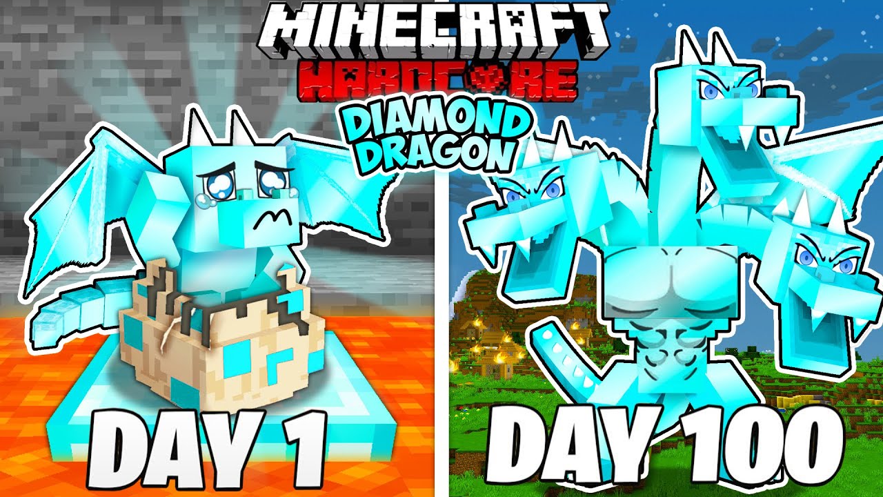 I Survived Days As A Diamond Dragon In Hardcore Minecraft Minecraft Videos