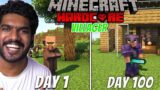 I Survived 100 Days as a Villager in Minecraft Hardcore!