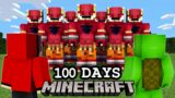 I Survived 100 Days from Red Ogre in Minecraft