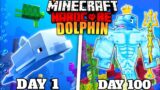 I Survived 100 days as DOLPHIN in Minecraft Hardcore(HINDI)