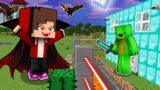 Maizen JJ VAMPIRE vs Security House – Minecraft gameplay Thanks to Maizen JJ and Mikey