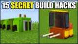Minecraft 15+ SECRET Build Hacks! #2